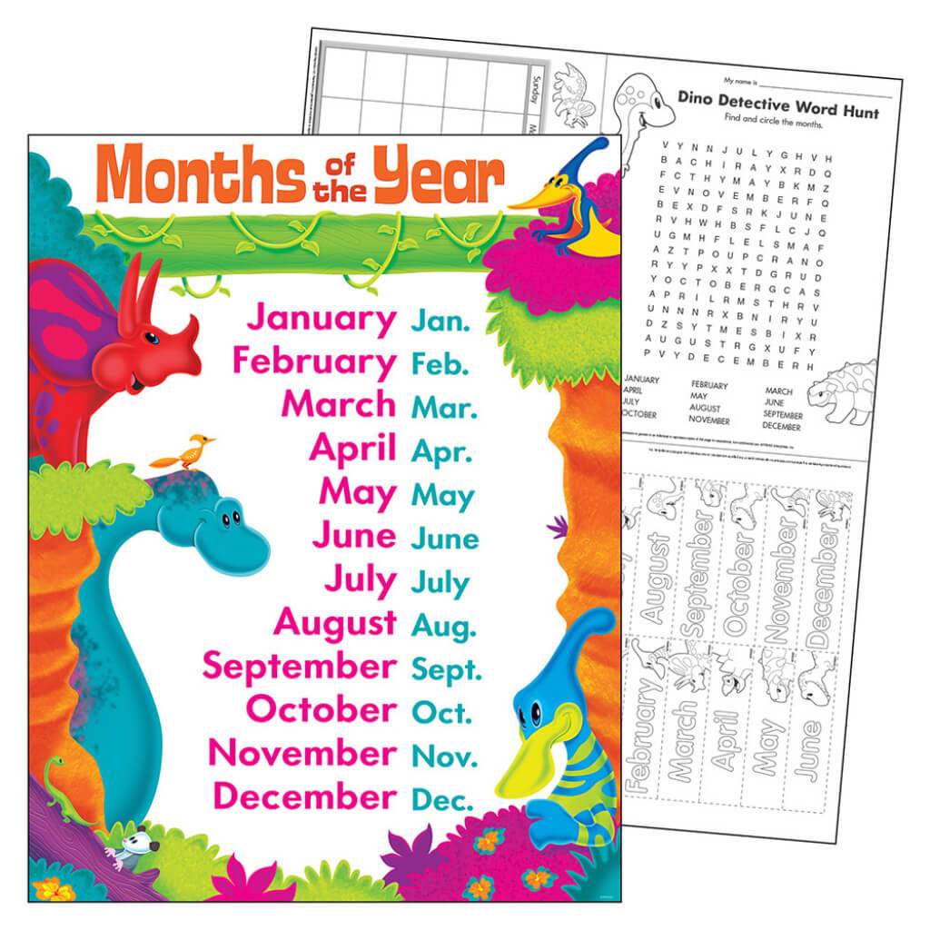 Months Of The Year Dino-Mite Pals Chart 
