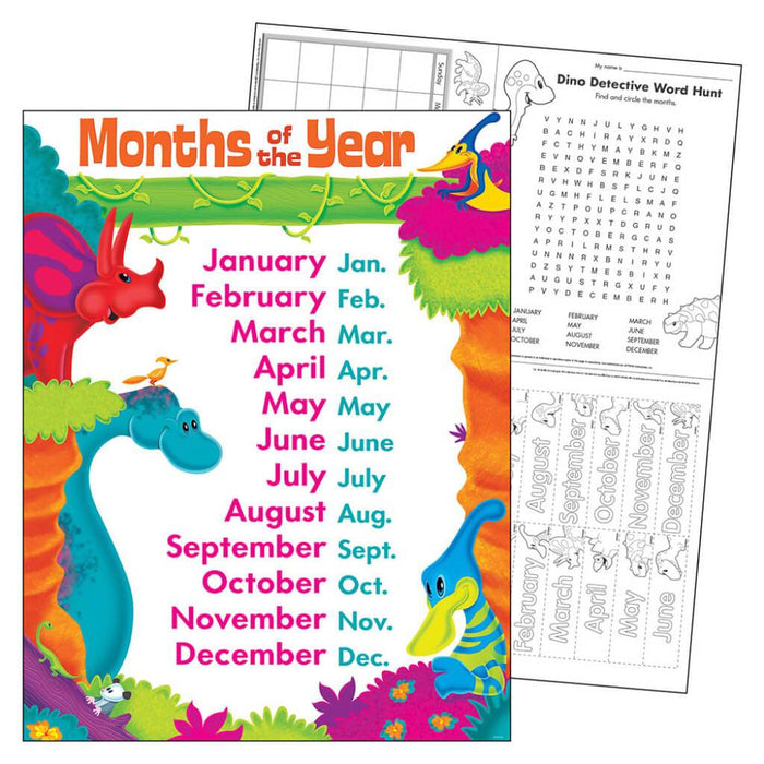 Months Of The Year Dino-Mite Pals Chart 