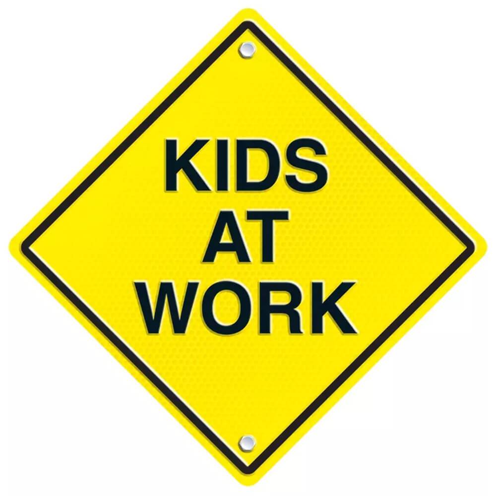 Kids At Work Two Sided Decoration 