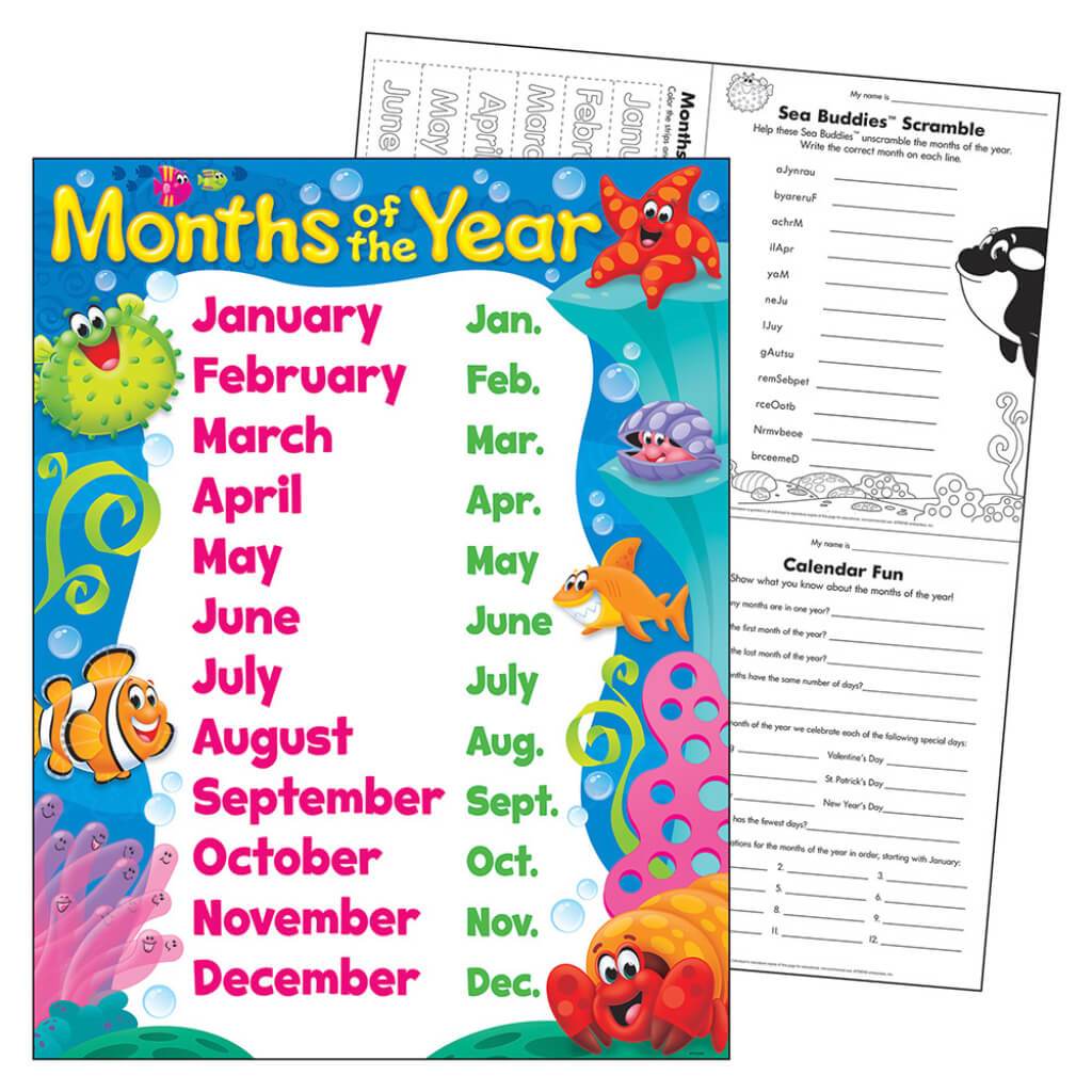 Months Of The Year Sea Buddies 