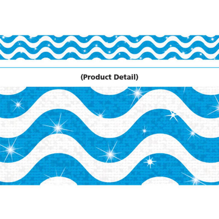 Wavy Sparkle Borders Blue 
