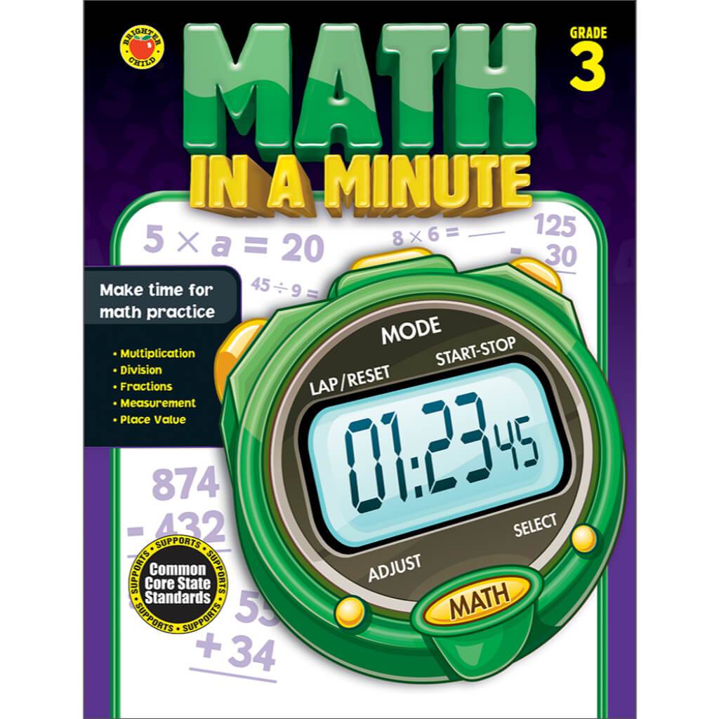 Math in a Minute Workbook Grade 3 