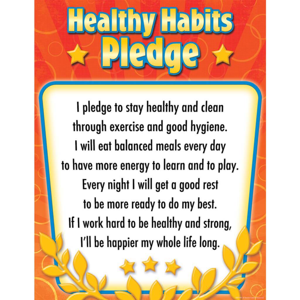 Healthy Habits Pledge Chart 