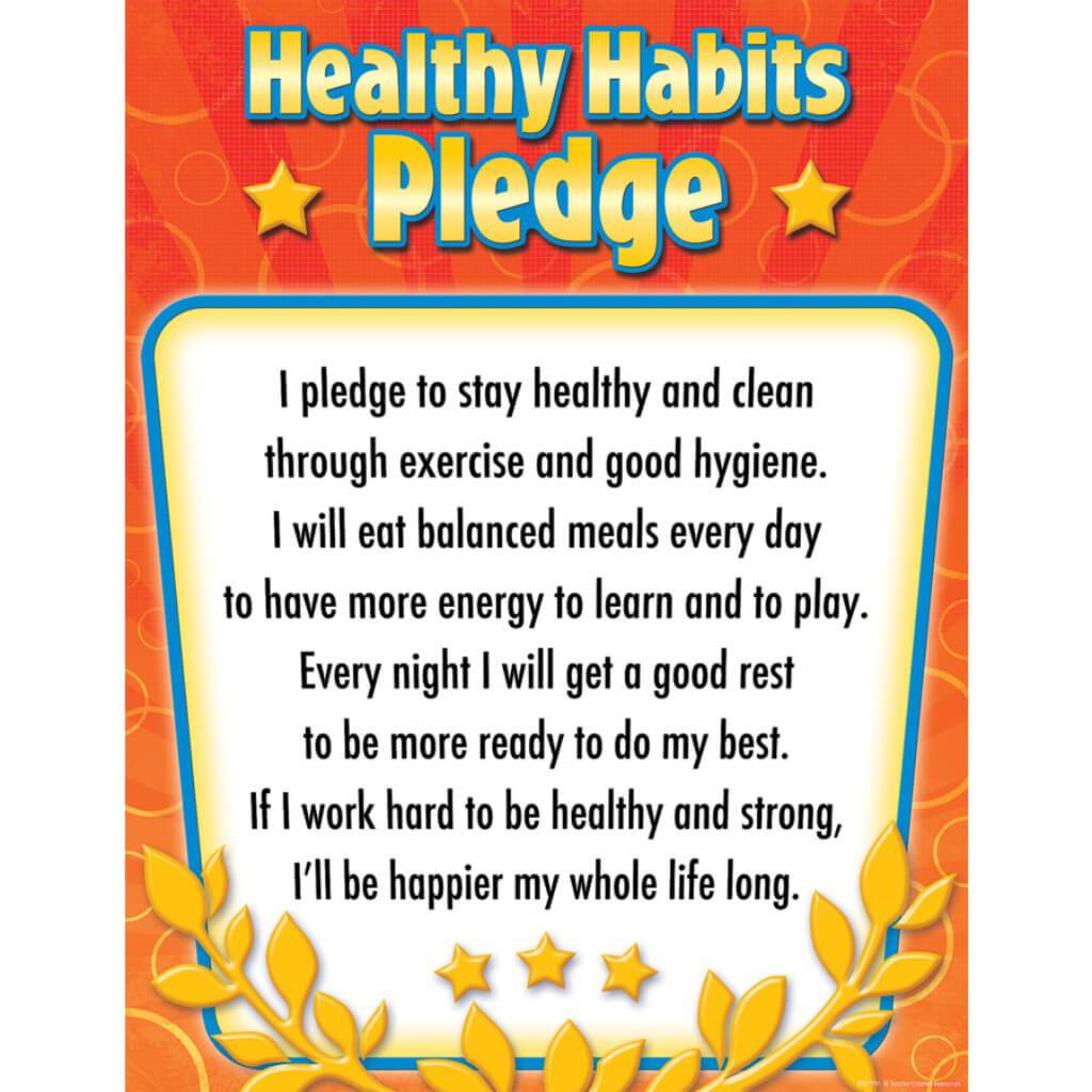 Healthy Habits Pledge Chart 