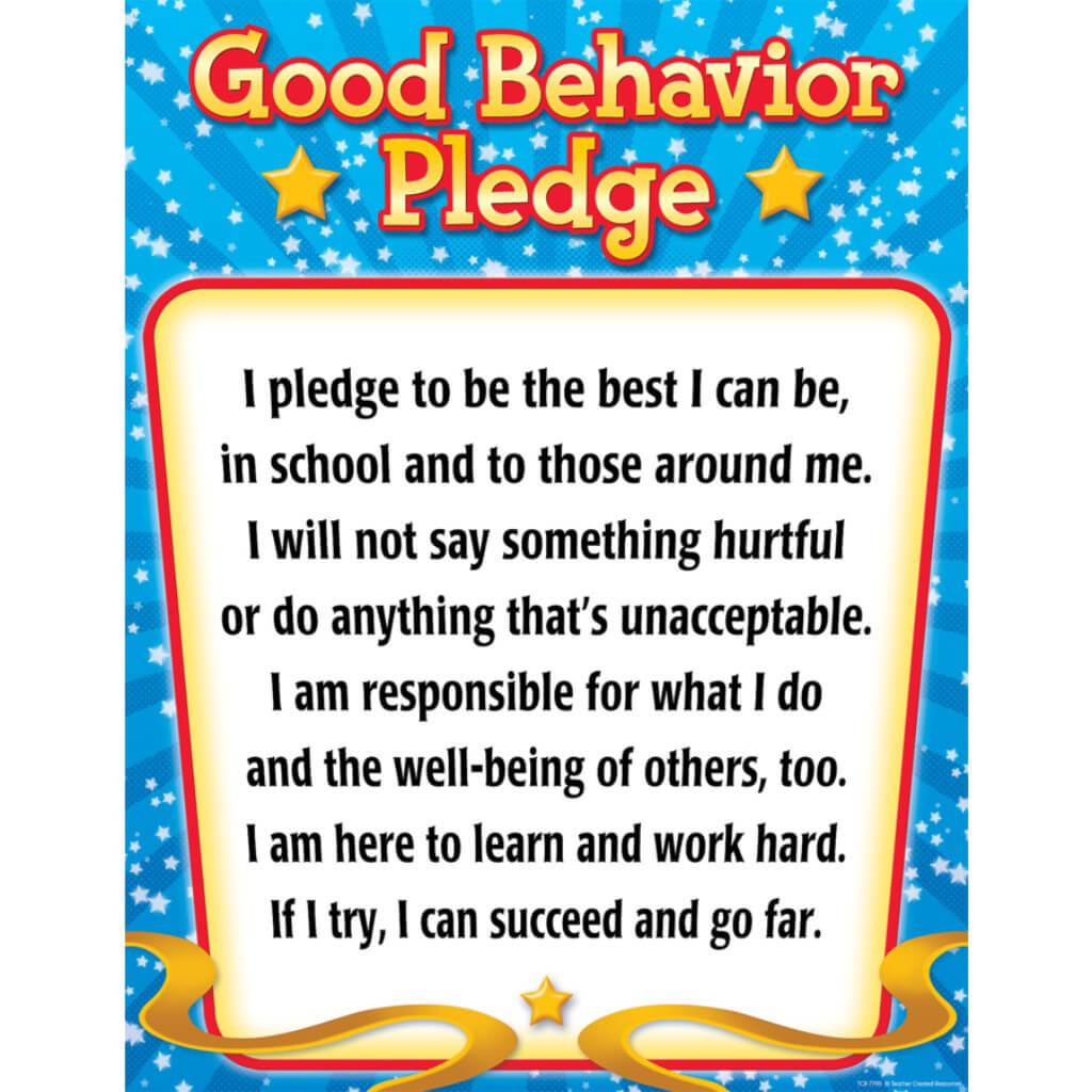 Good Behavior Pledge Chart 