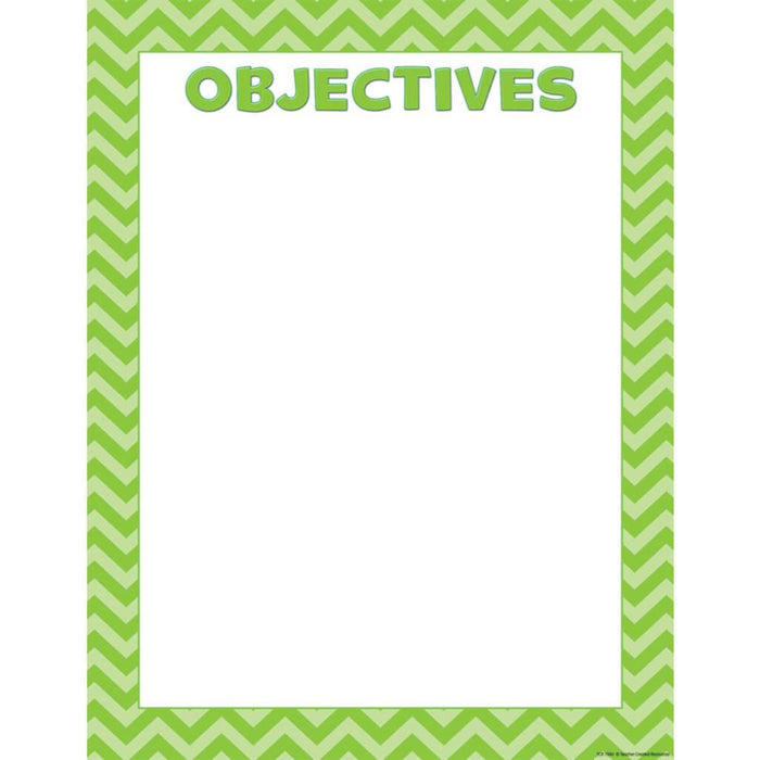 Lime Chevron Objectives Chart 