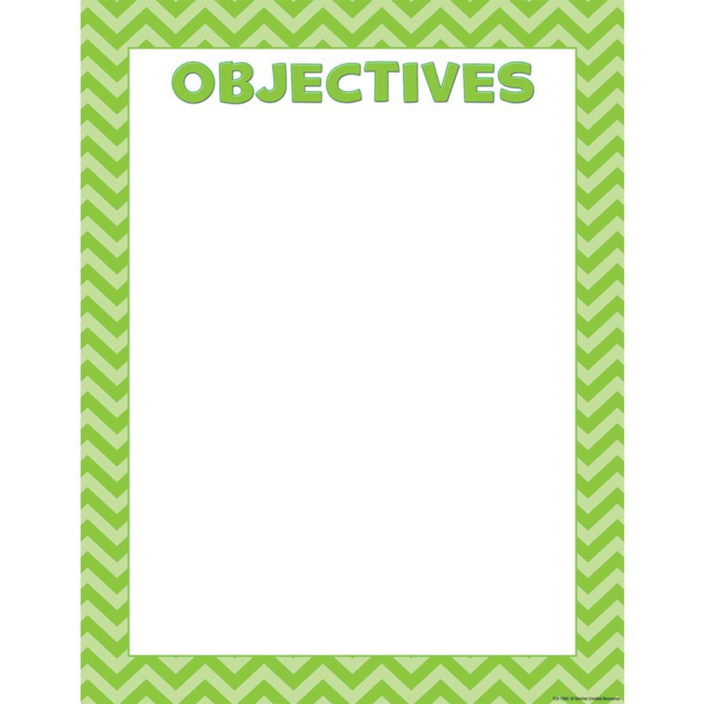 Lime Chevron Objectives Chart 