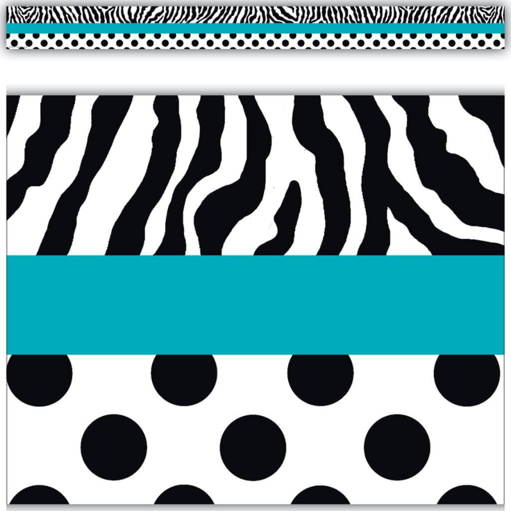 Zebra &amp; Dot Straight Border 