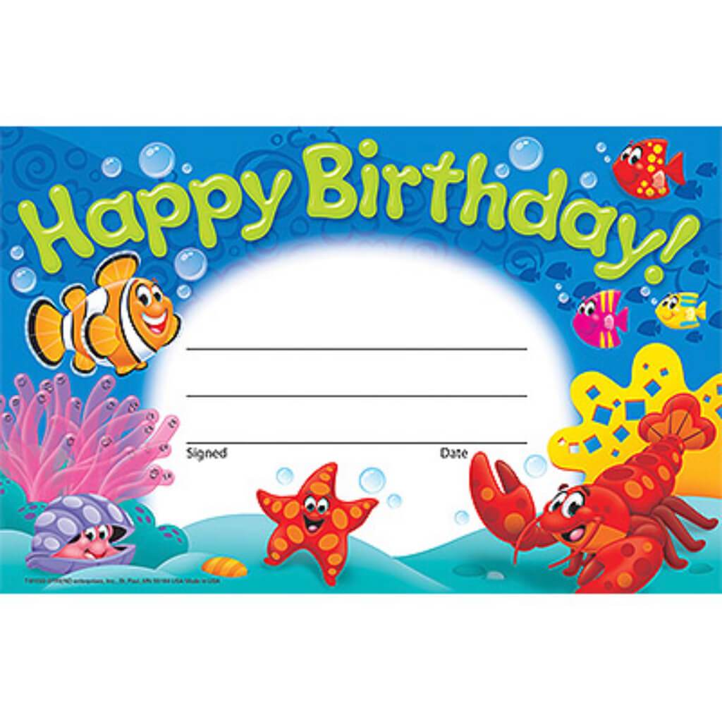 Happy Birthday Sea Buddies Recognition Award 