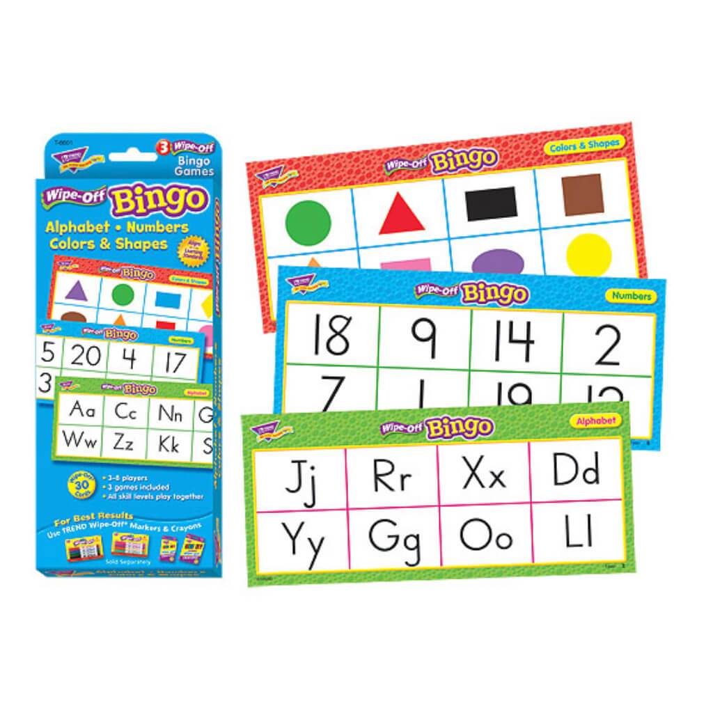 Wipe-Off Bingo Game Alphabet 