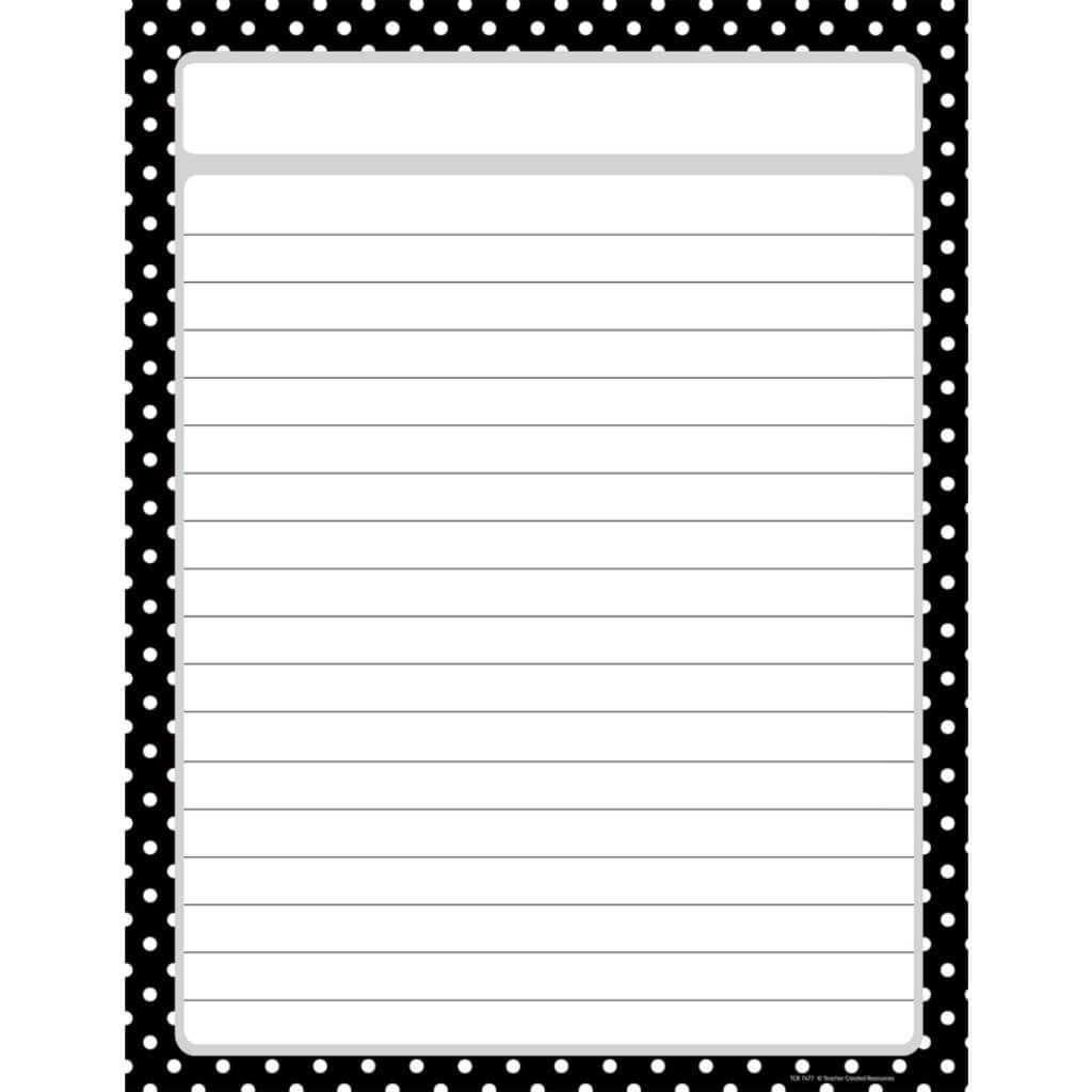 Polka Dots Lined Chart Black