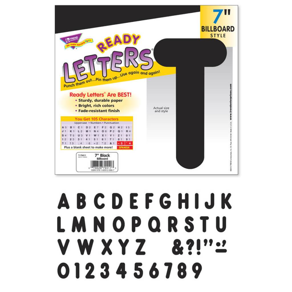 Ready Letters Billboard 7" Black 