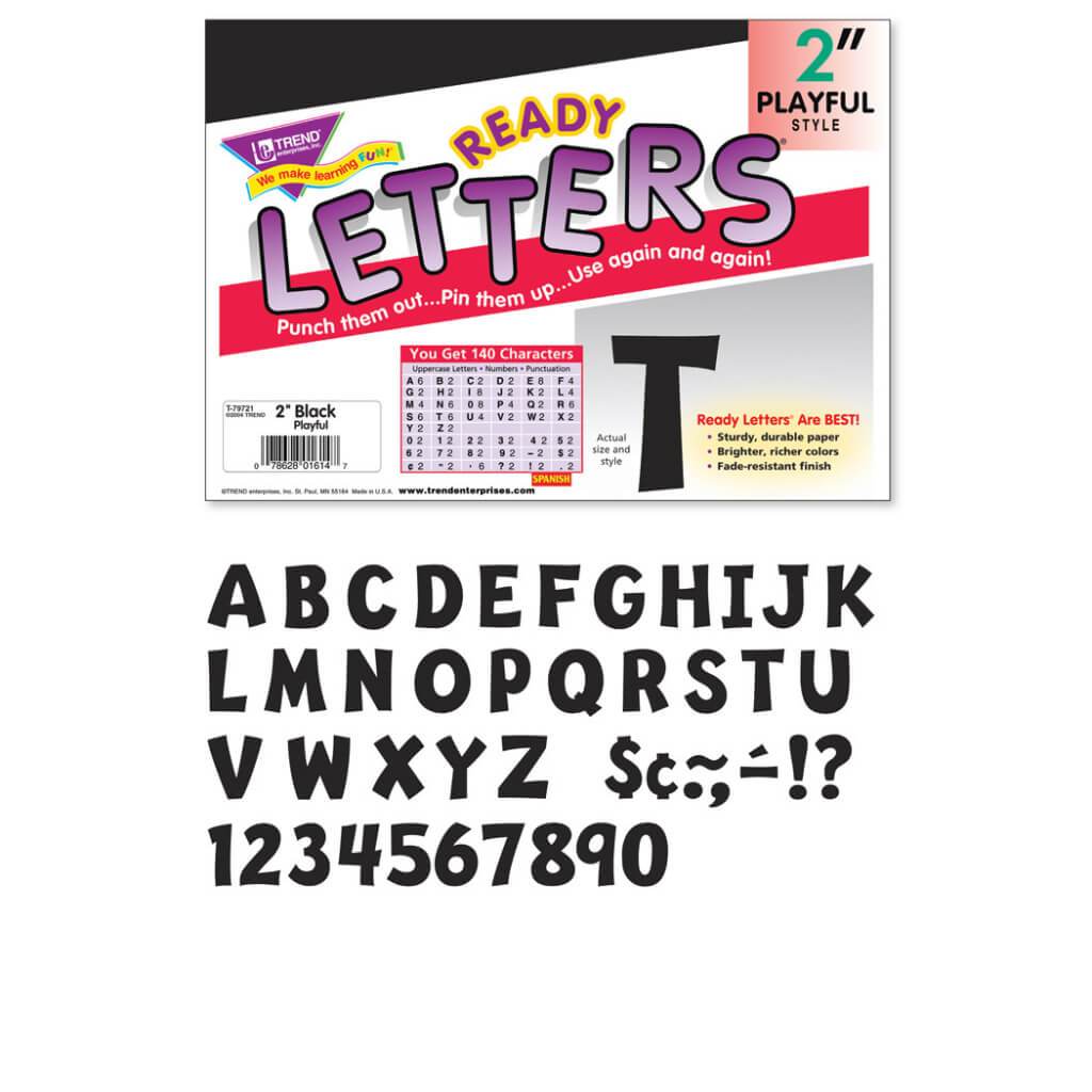 Ready Letters Playful 2" Black 