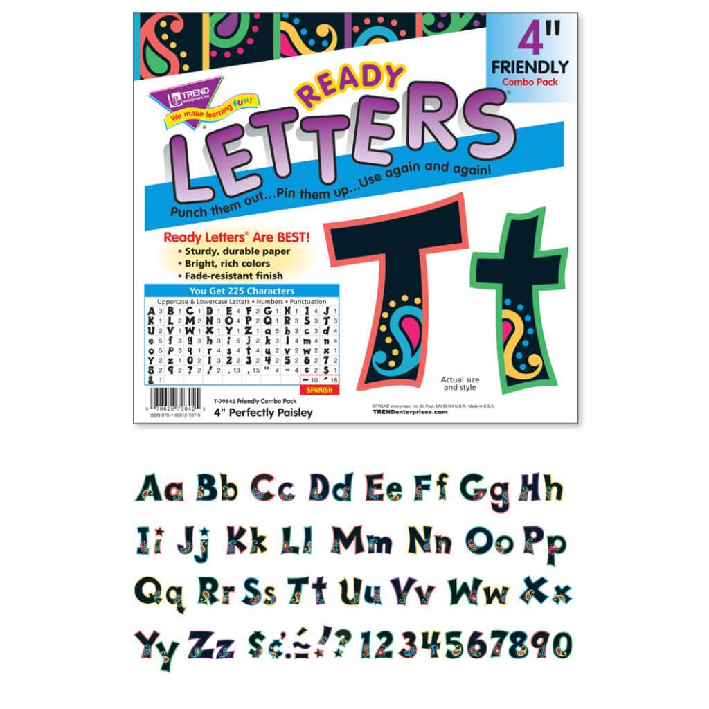 Ready Letters Friendly Perfectly Paisley 4" 