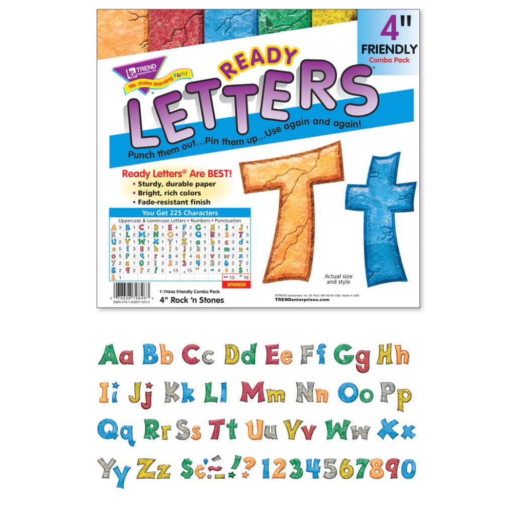 Ready Letters Friendly Rock N Stones 4" 