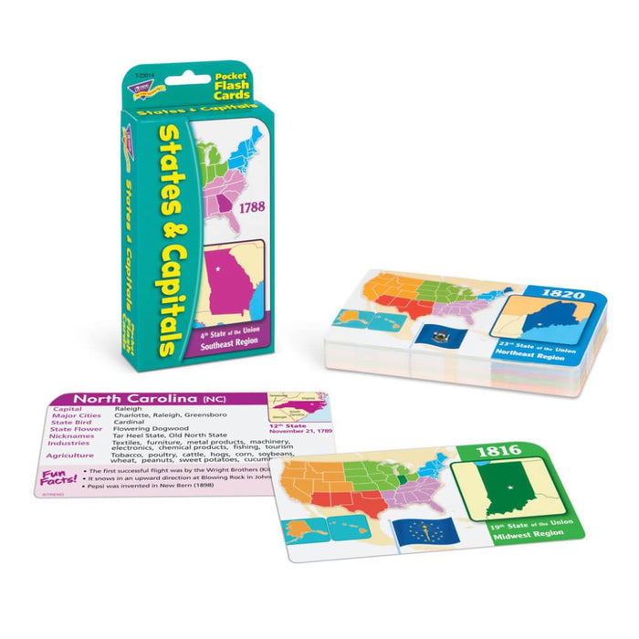 States & Capitals Flash Cards 