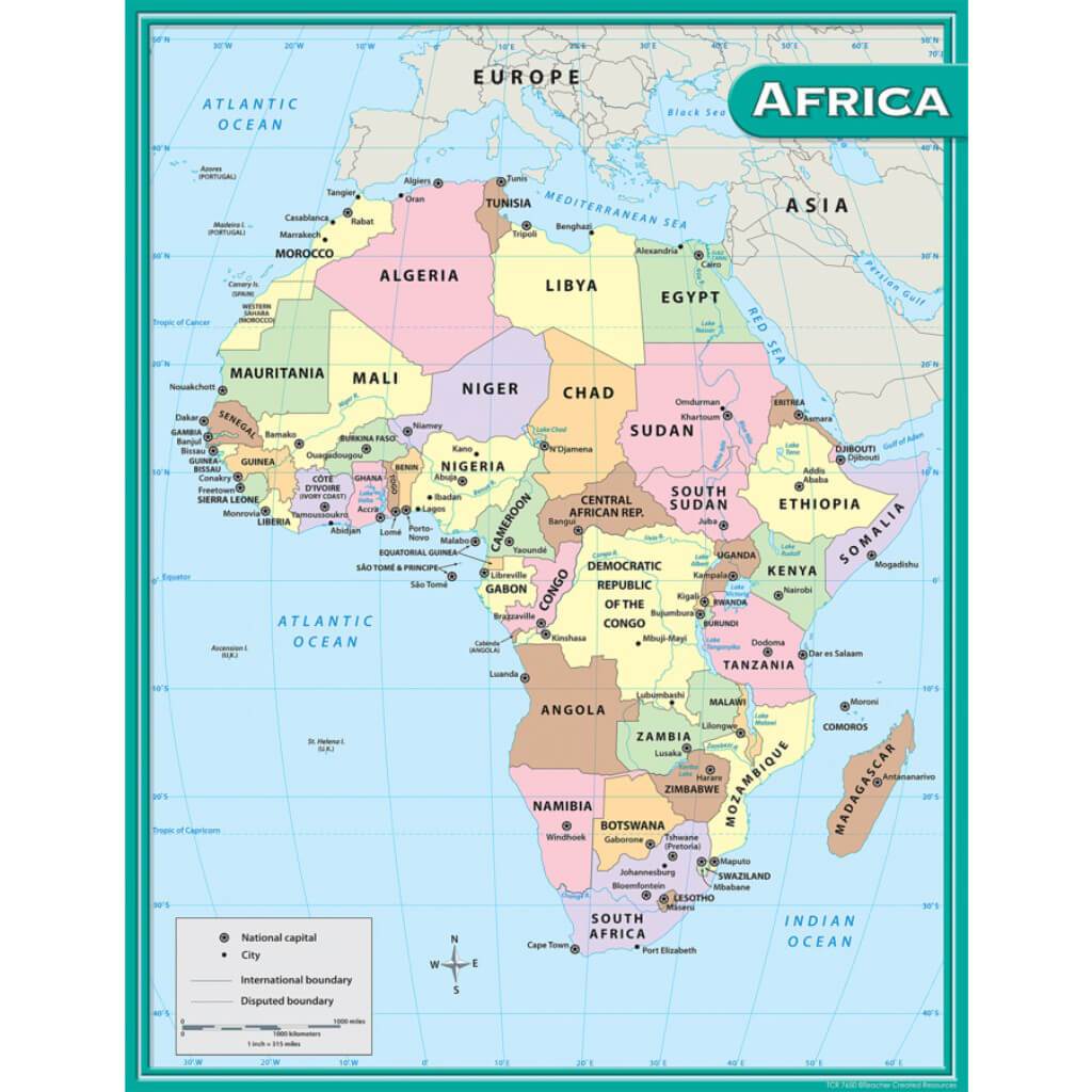 Africa Map Chart 