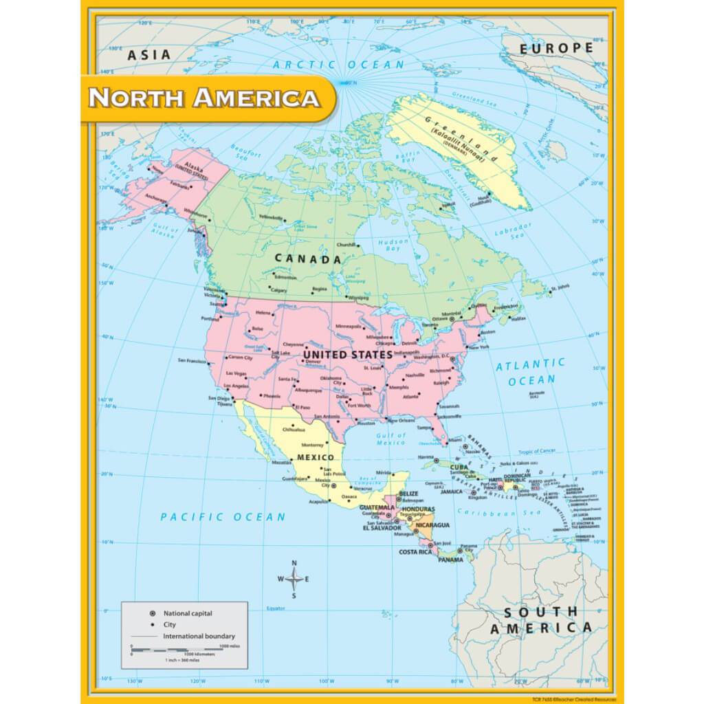 North America Map Chart 