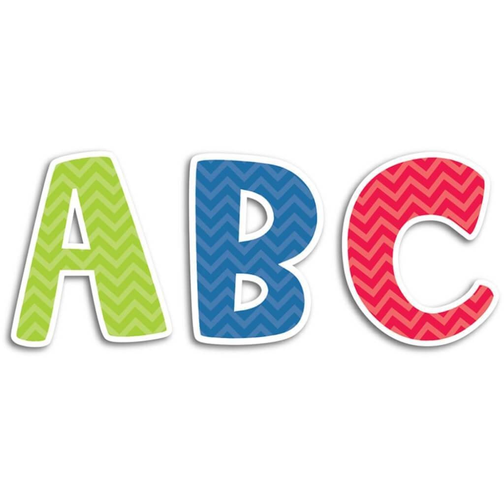 Chevron Solid Upper Case Sticker 2" 