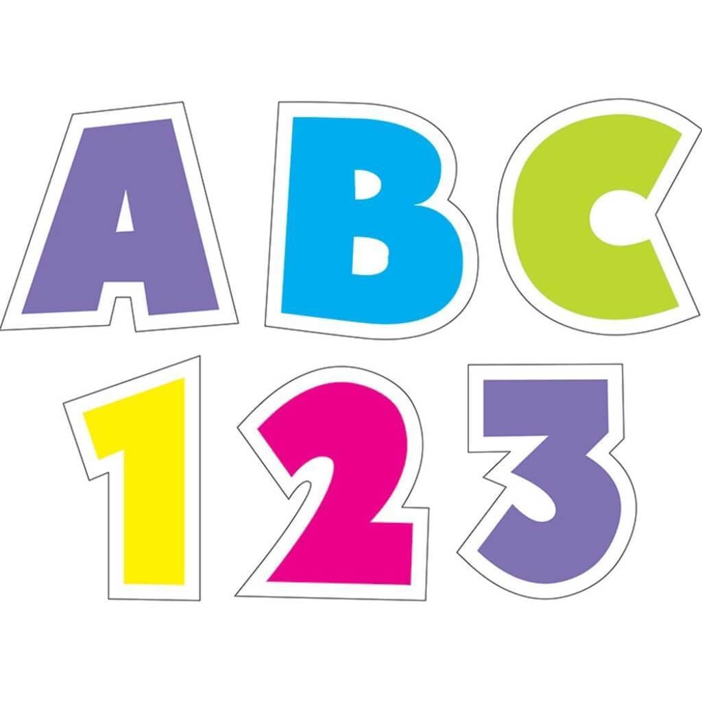 Bold Brights Upper Case Stickers 2" 