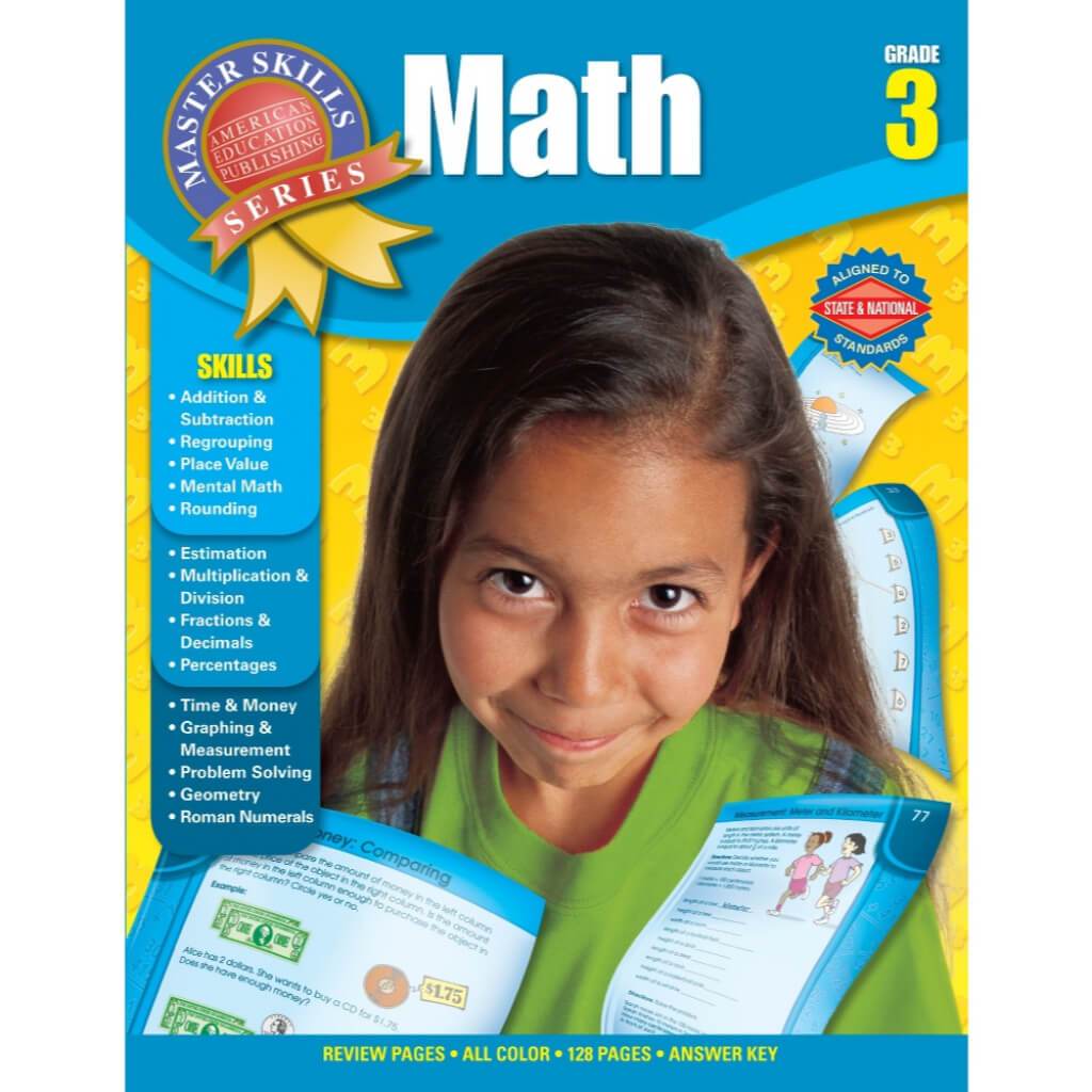 Master Skills: Math Workbook Grade 3 