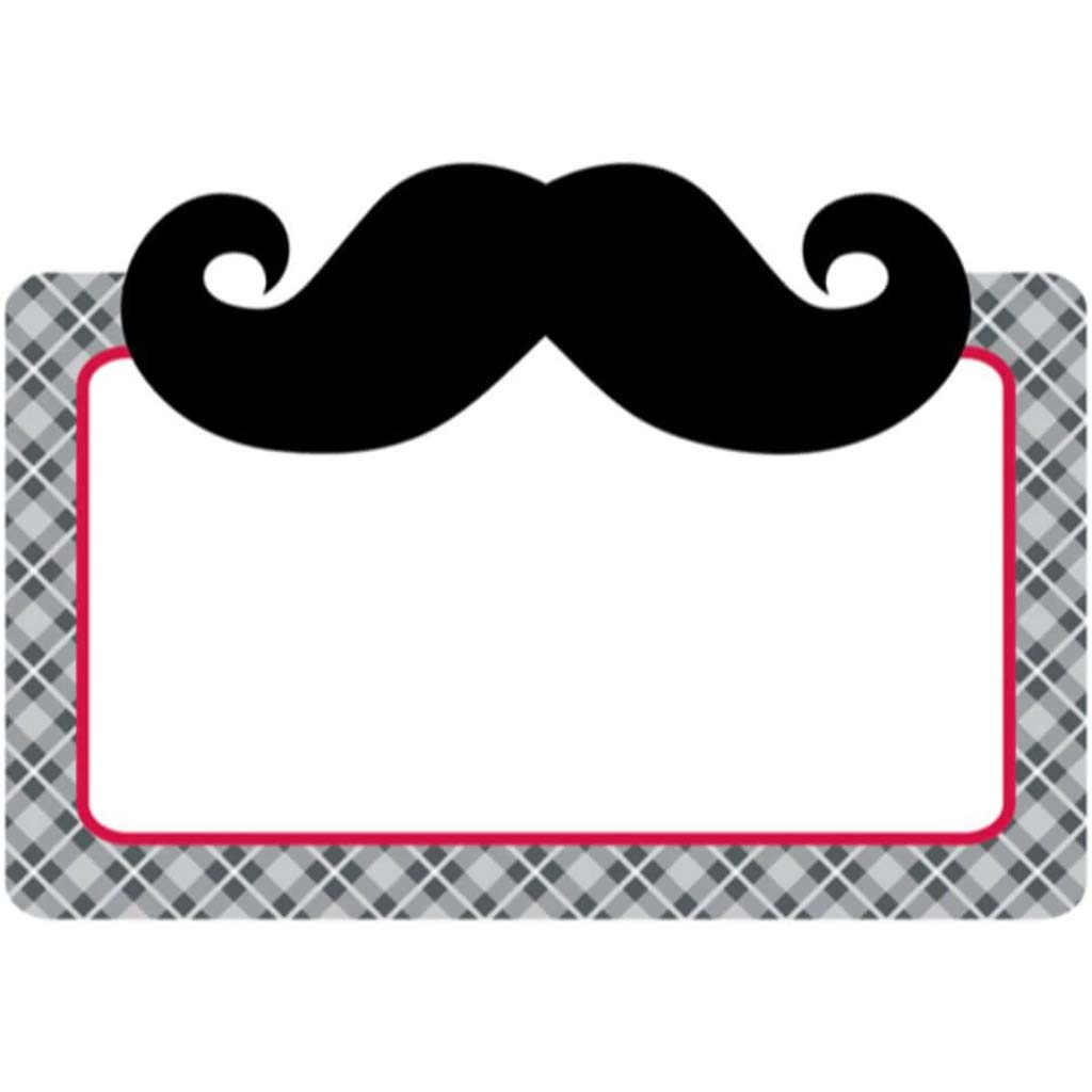 Mustache Style Labels 