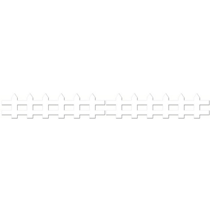 Stencil-Cut Picket Fence Jumbo Scalloped Borders 