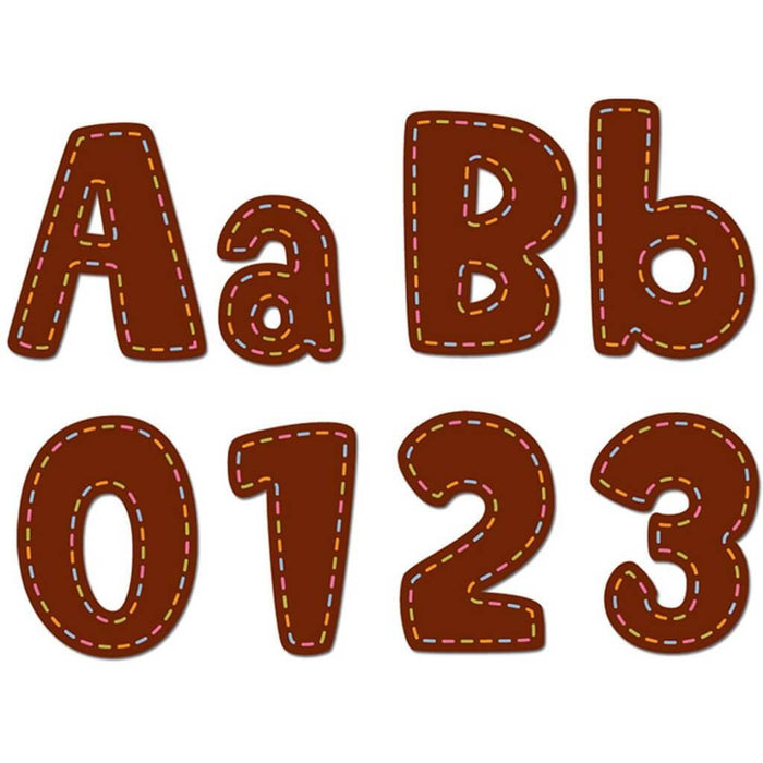 Stitches On Chocolate Designer Letter 4" 