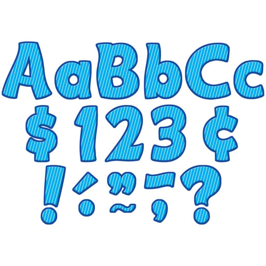 Pinstripes Funtastic Letters Uppercasse &amp; Lowercase 4In