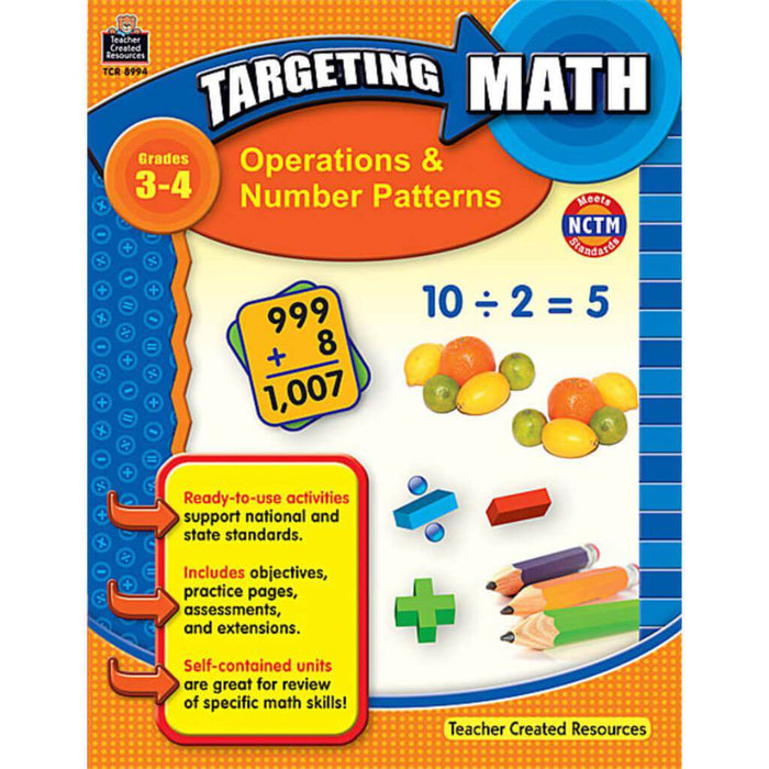 Targeting Math Operations & Number Pattern Book Grade 3-4