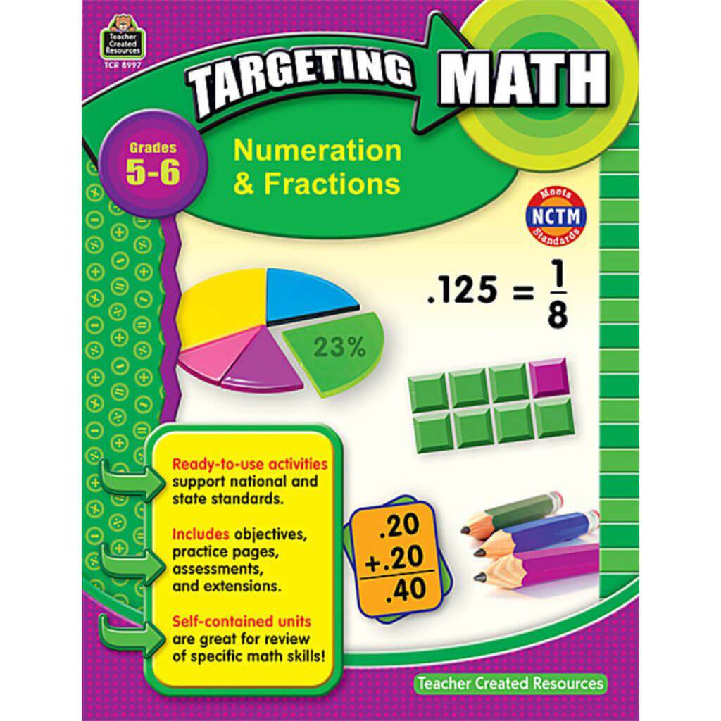 Targeting Math Numeration &amp; Fractions Book Grade 5-6