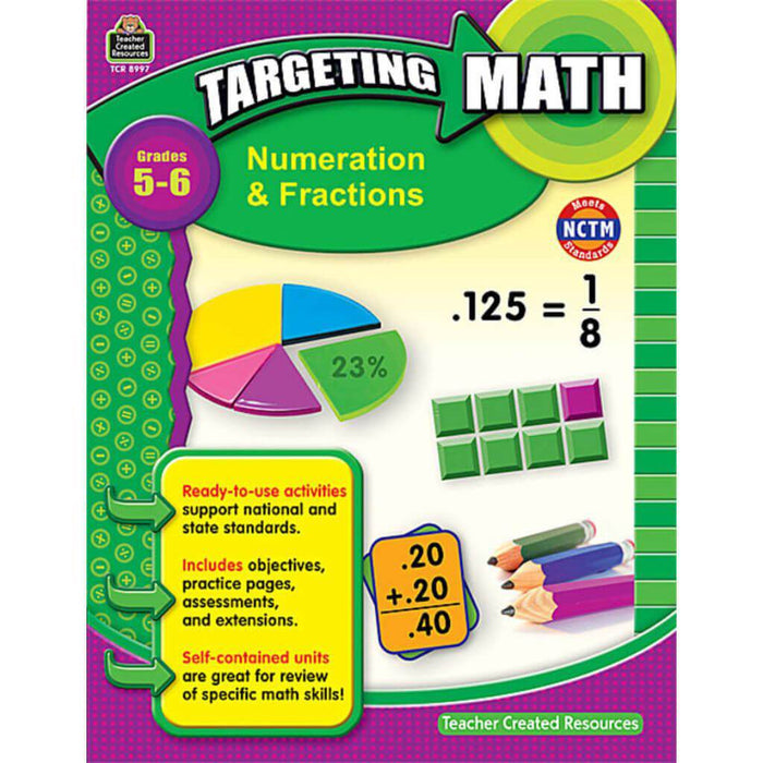 Targeting Math Numeration & Fractions Book Grade 5-6