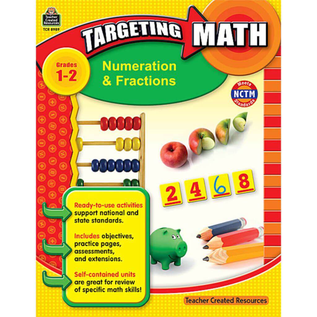 Targeting Math Numeration &amp; Fraction Book Grade 1-2