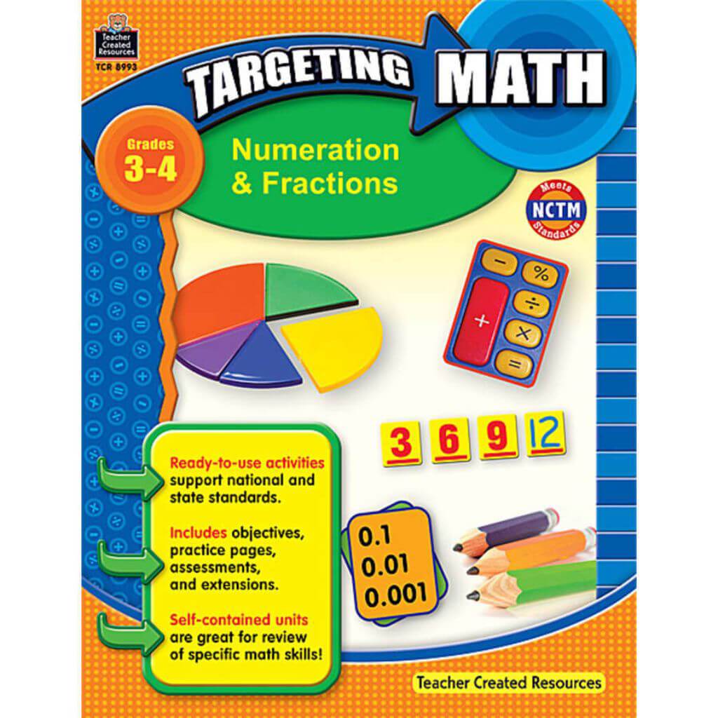 Targeting Math Numeration &amp; Fraction Book Grade 3-4