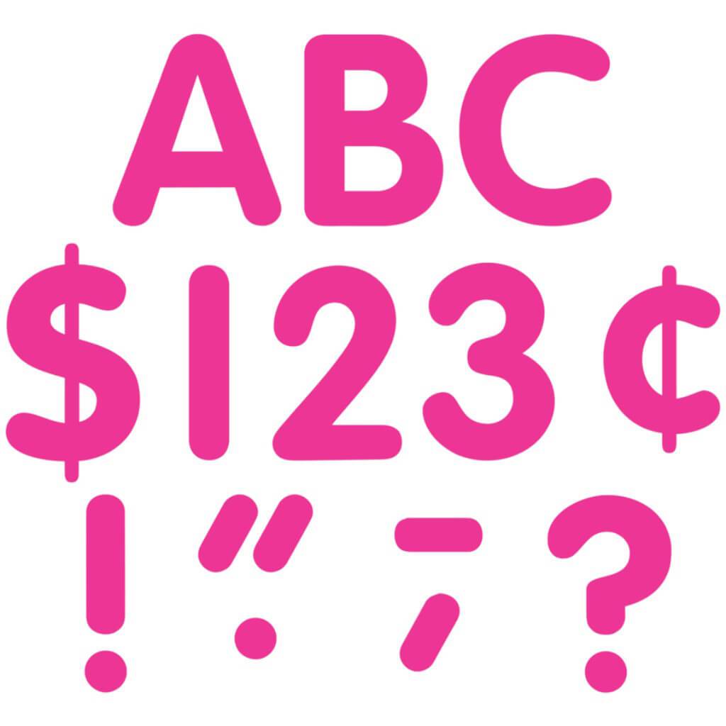 Uppercase Classic Letters Hot Pink 4In 