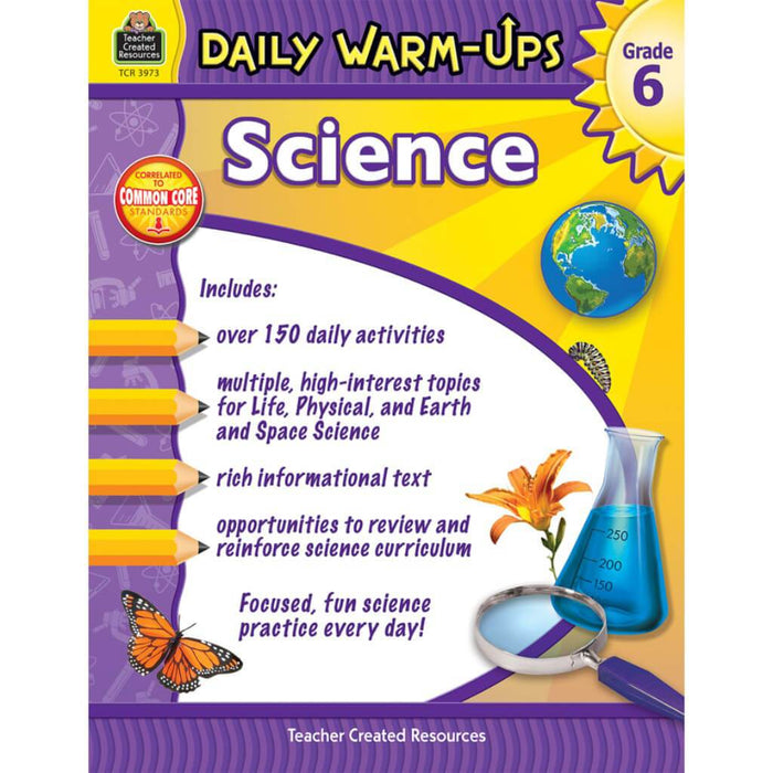 Daily Warm-Ups Science Book Grade 6 