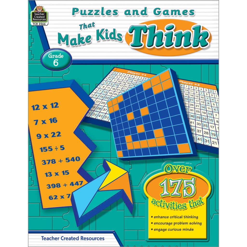 Puzzles &amp; Game That Make Kids Think Grade 6 