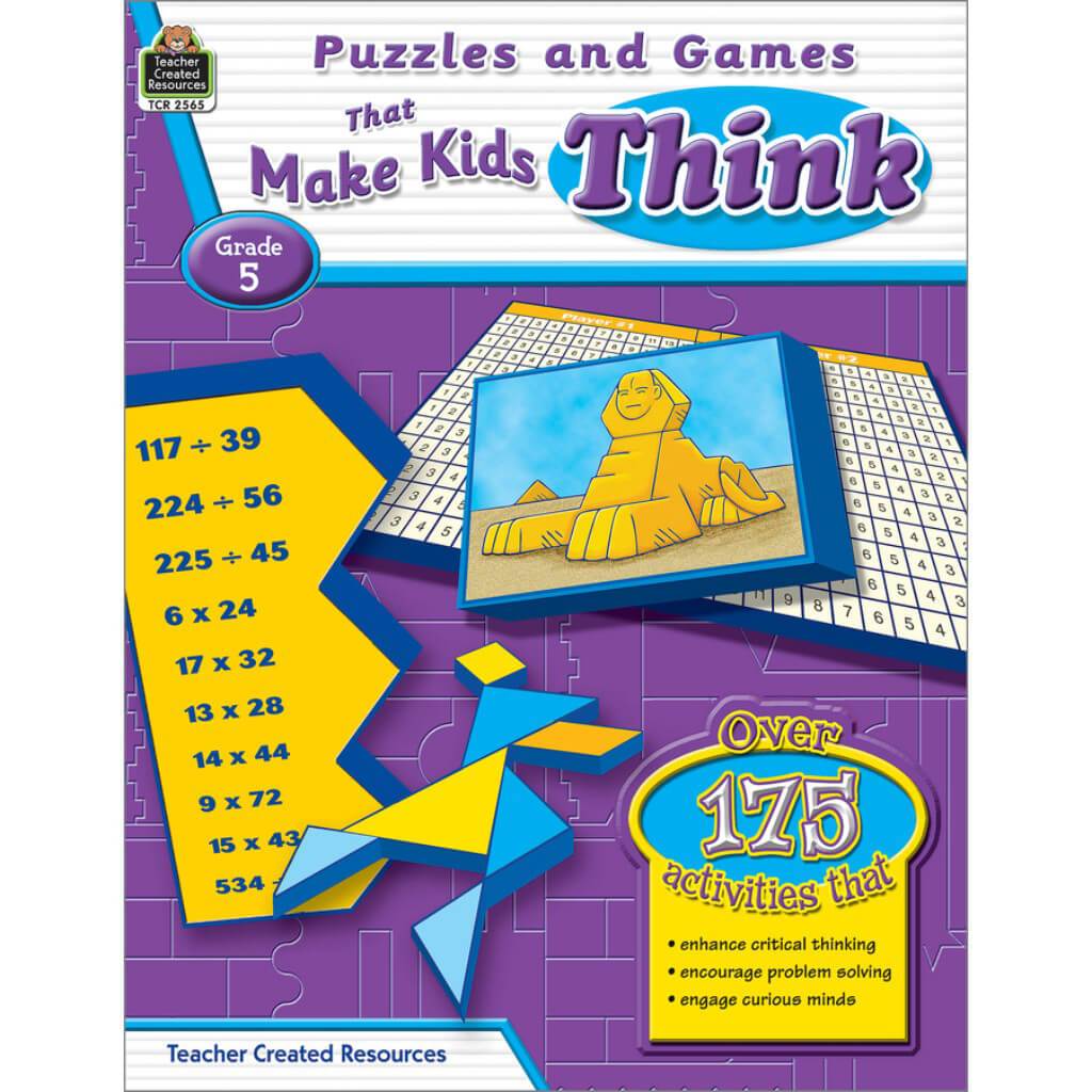 Puzzles &amp; Game That Make Kids Think Grade 5 