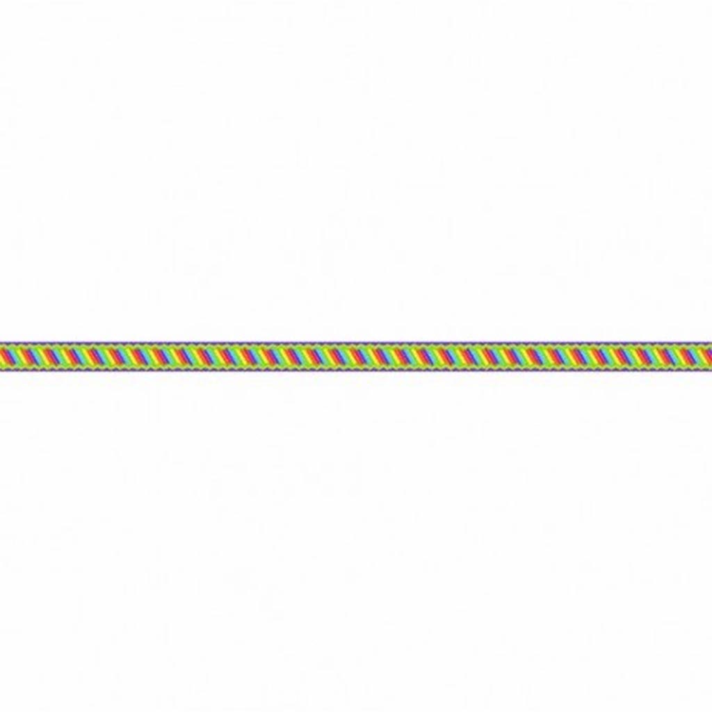 Multicolor Stripe Ribbon Runr Double Sided Border