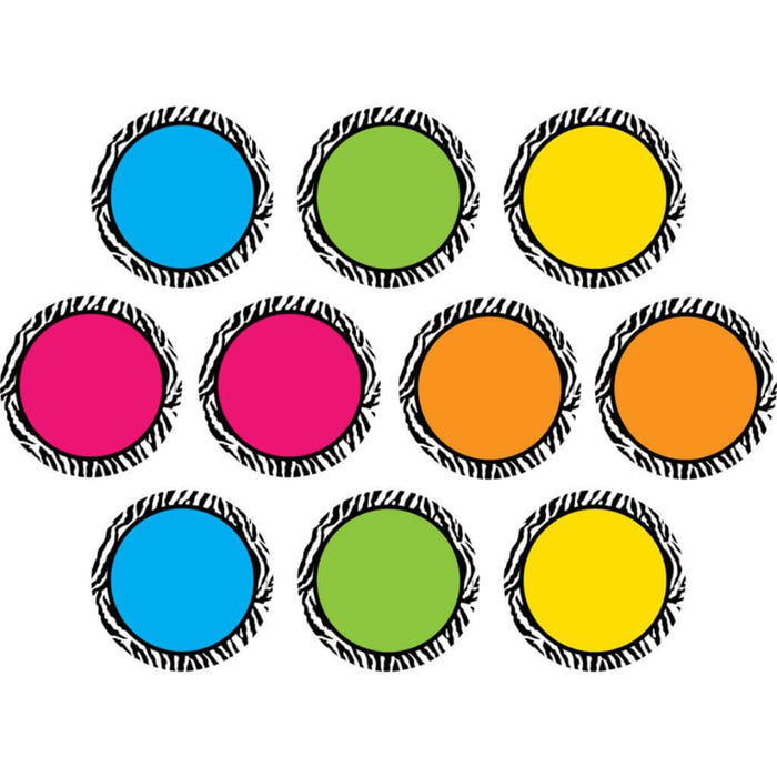 Zebra Colorful Circles Accents 