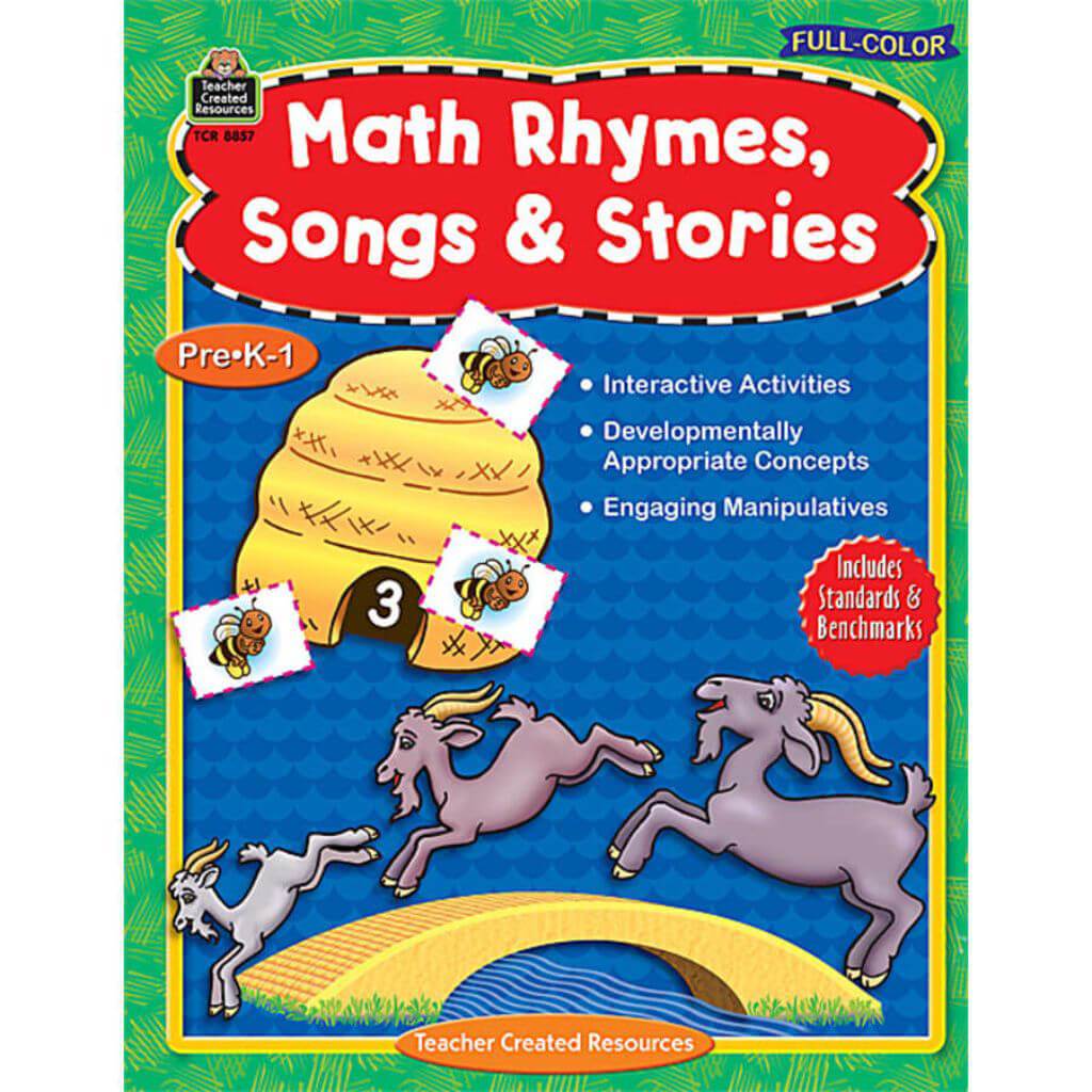 Math Rhymes Songs &amp; Stories Book PreK - Grade 1