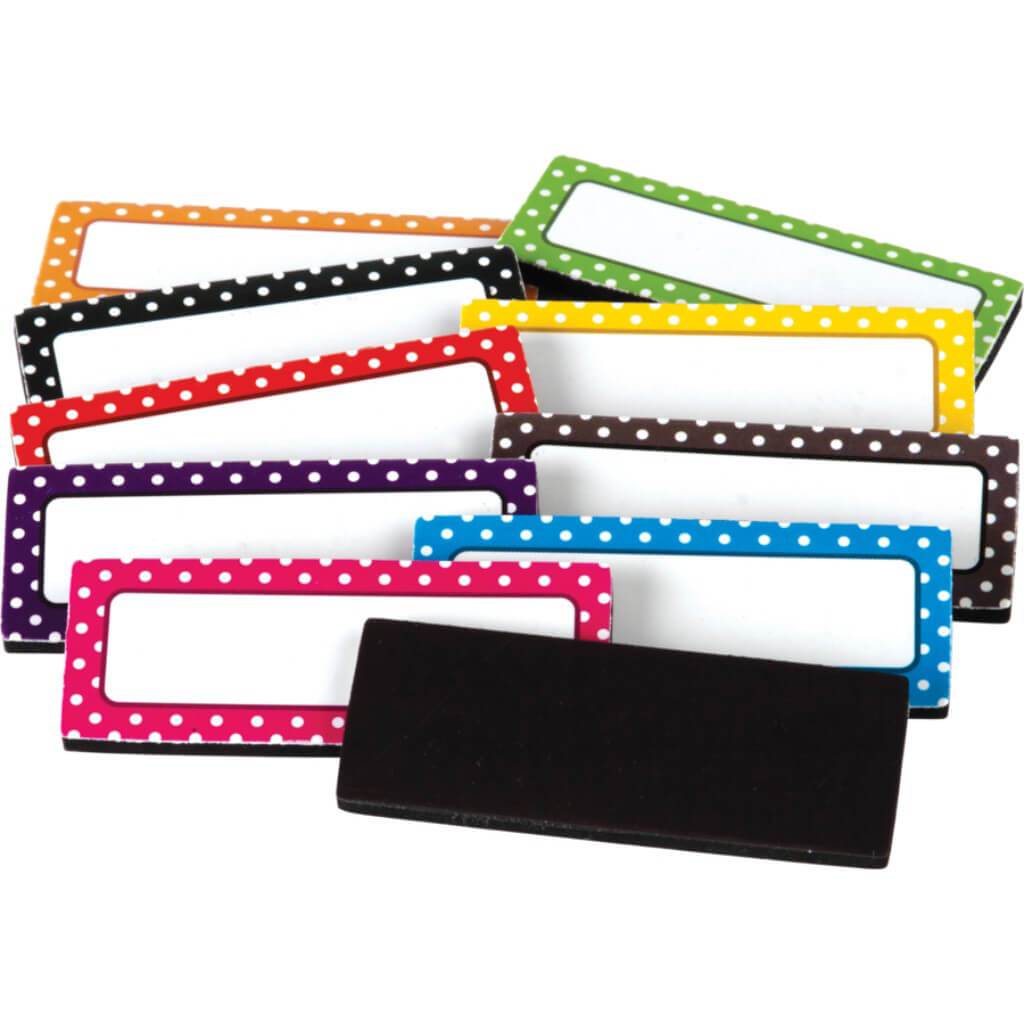 Polka Dot Magnetic Labels 