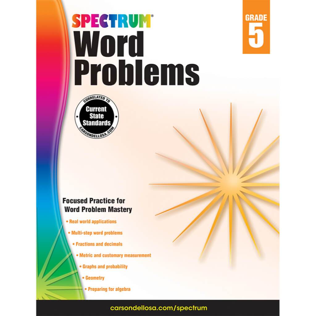 Spectrum Word Problems Workbook Grade 5 