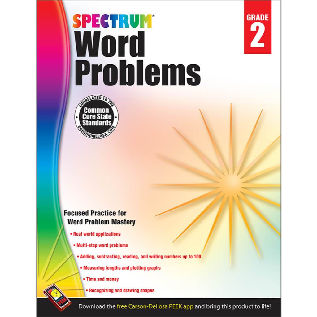 Spectrum Word Problems Workbook Grade 2 Paperback 