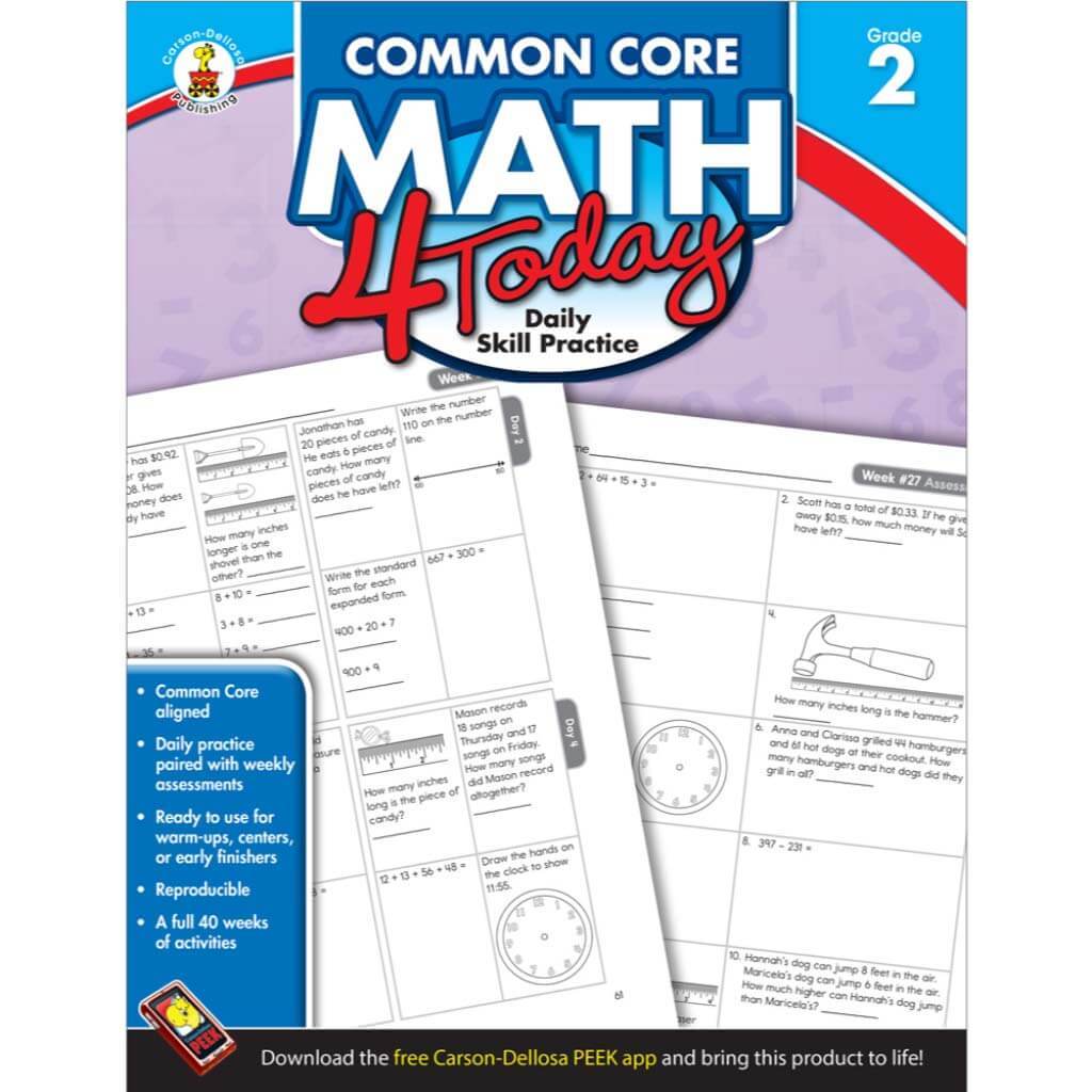 Common Core Math 4 Today Workbook Grade 2 