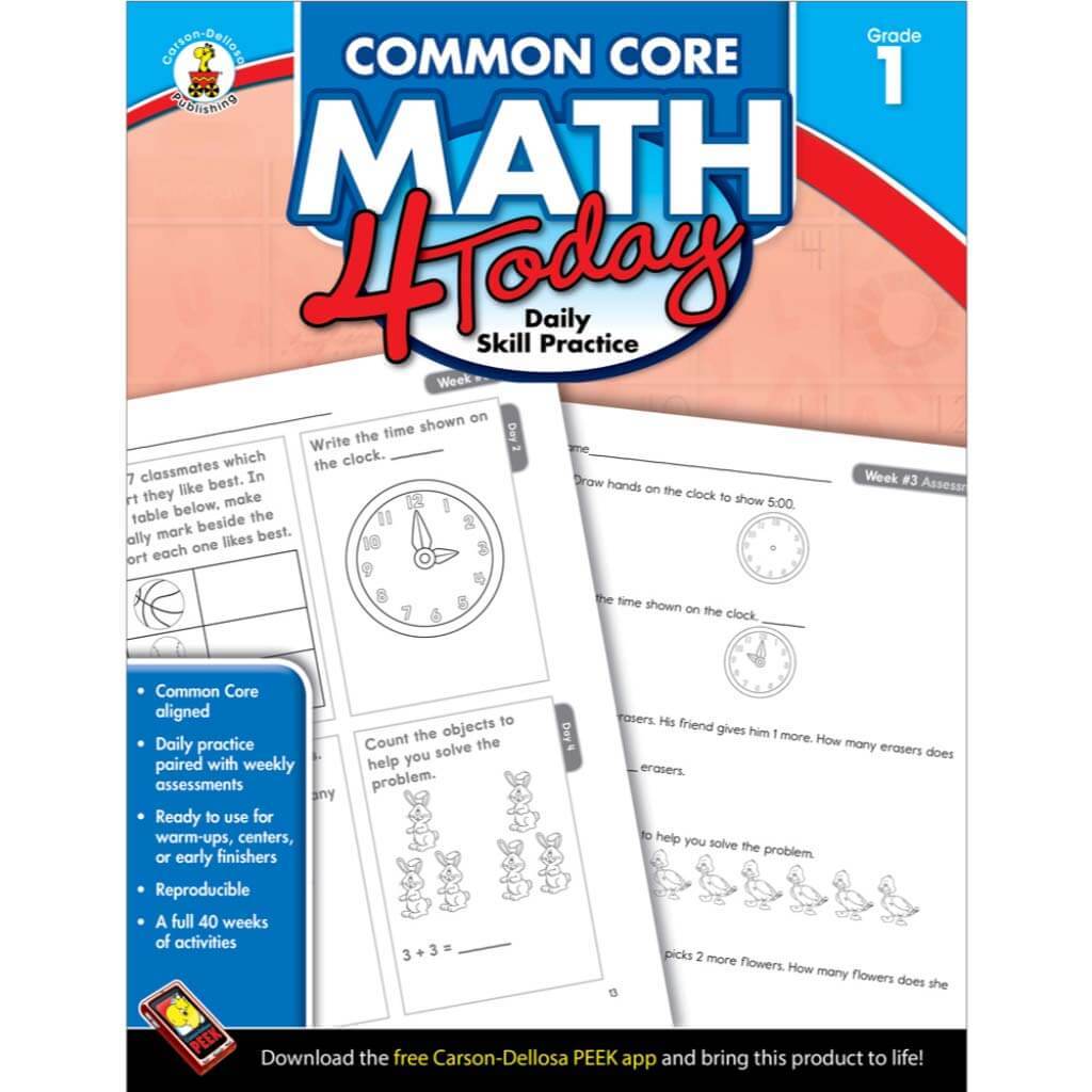 Common Core Math 4 Today Workbook Grade 1 