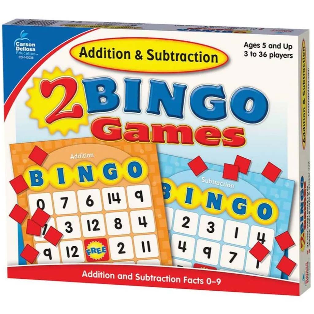 Addition &amp; Subtraction Bingo Board Game 