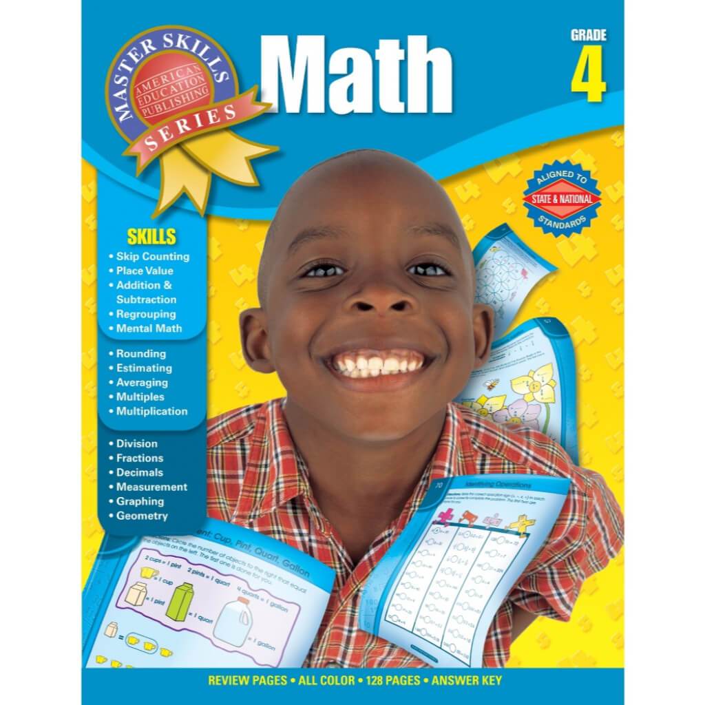Master Skills: Math Workbook Grade 4 