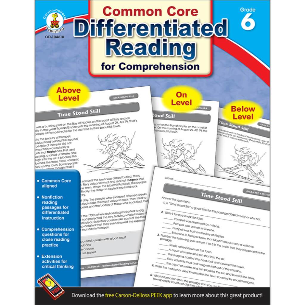 Diff. Reading 4 Comprehension Resource Book Grade 6 