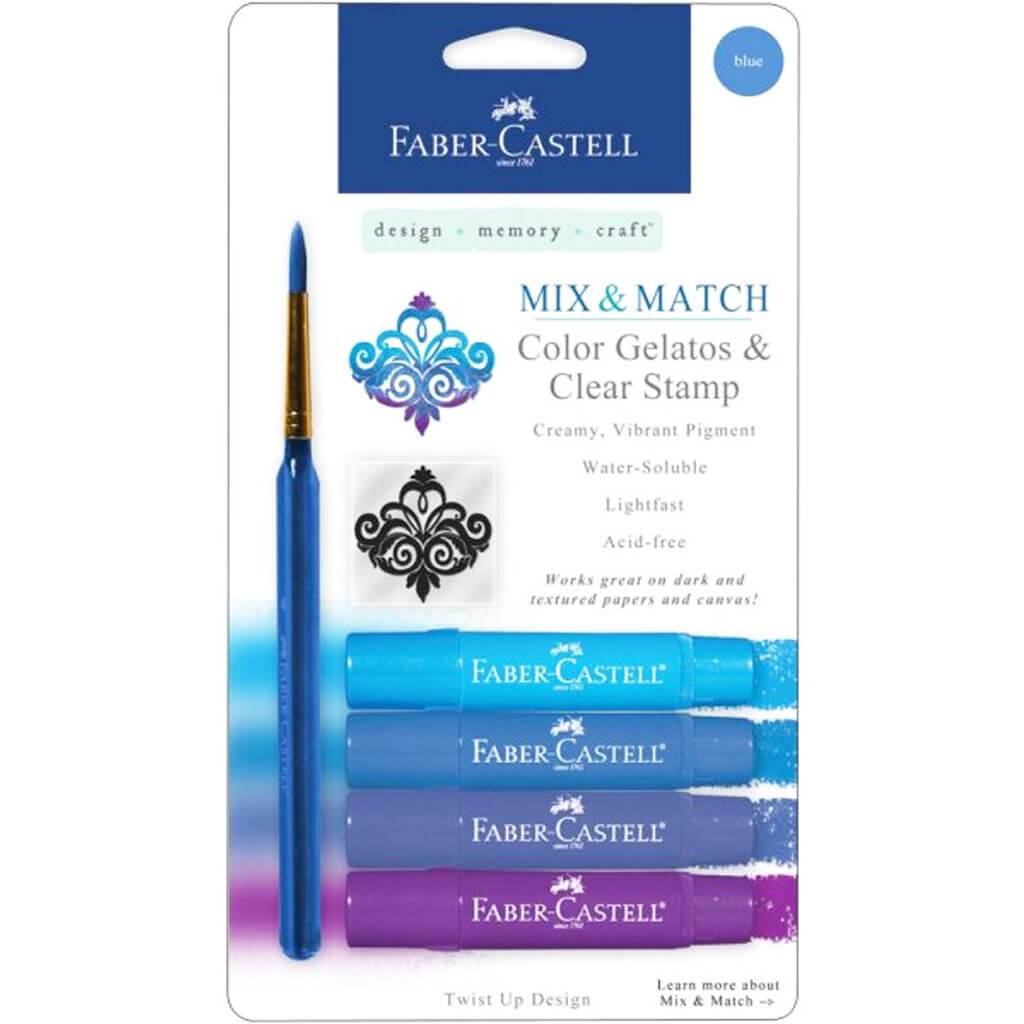 Mix &amp; Match Color Gelatos &amp; Clear Stamp Blue